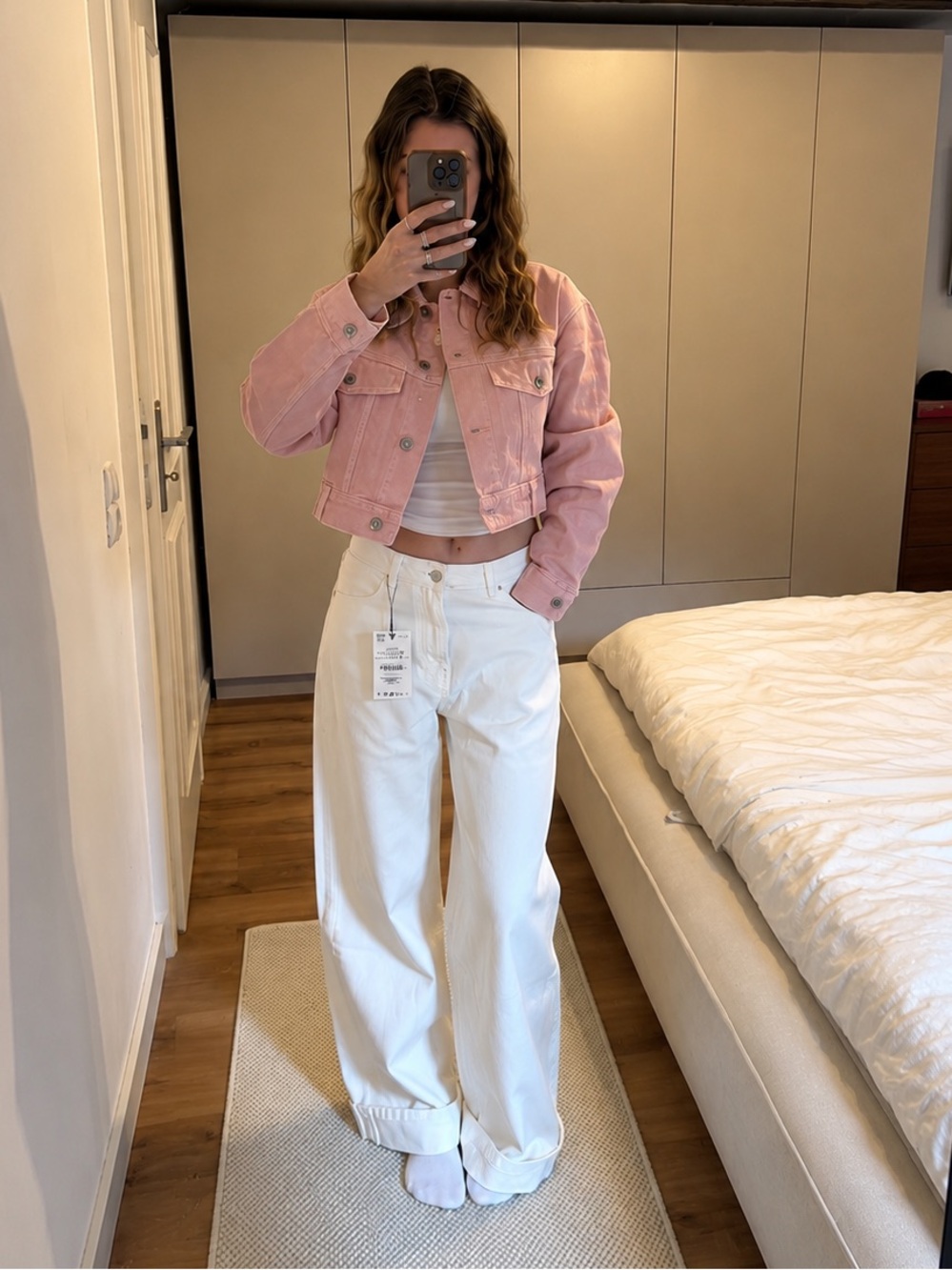 ZARA BNWT POCKET DENIM JACKET. PINK 3607/071/620